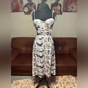 REFORMATION JANEIRO  SAFARI MIDI CUTE OUTBACK 100% LINEN DRESS SIZE 6